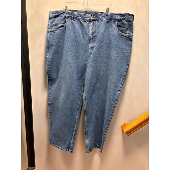 L L Bean Mens Relaxed Fit Blue Denim Jeans Size 42x29 Casual Everyday Wear - Picture 12 of 14